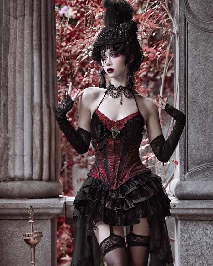 Blood Supply - Duchess - Velvet Gothic Lolita Dress, Corset & Skirt