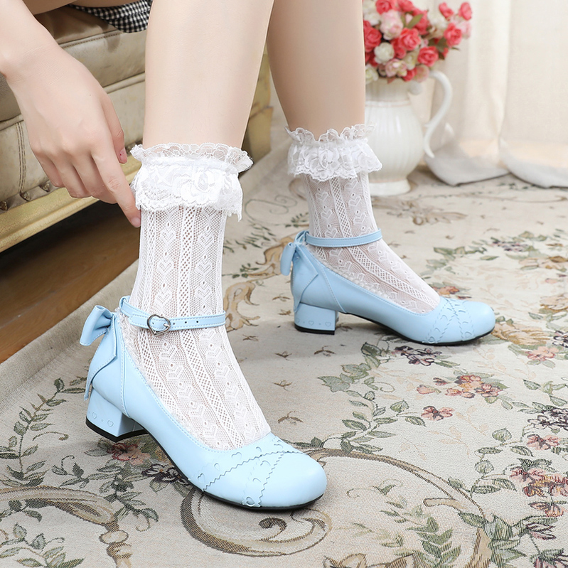 Sosic - Rei Su Su - Sweet Lolita Round Toe Leather Shoes Multicolors