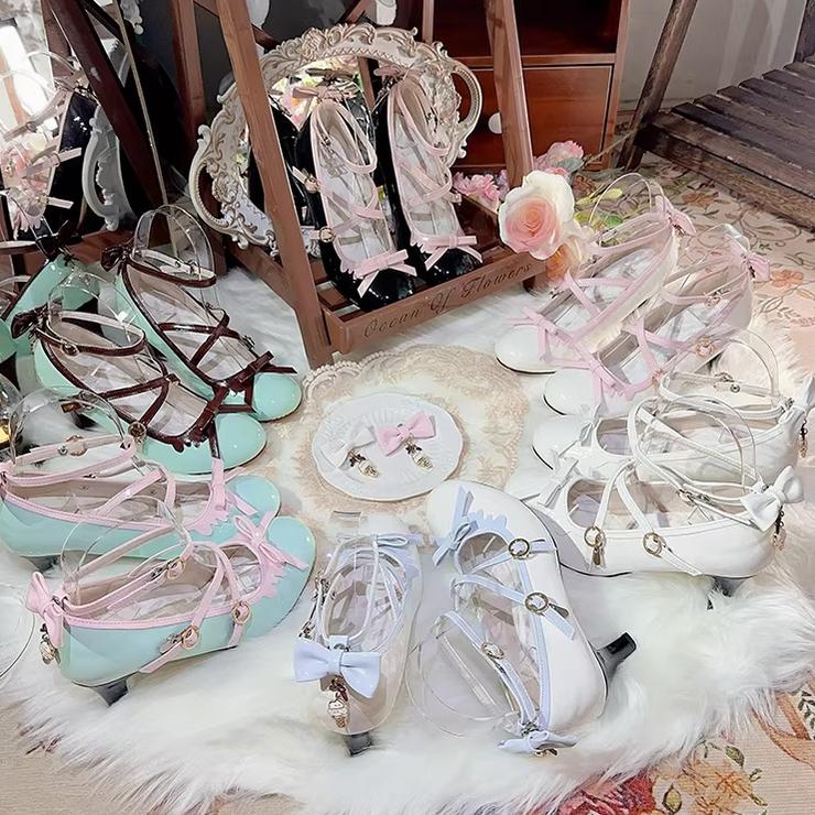Lady Tea Party - Elegant Lolita Heel Shoes, Macaron Color 44576:815534