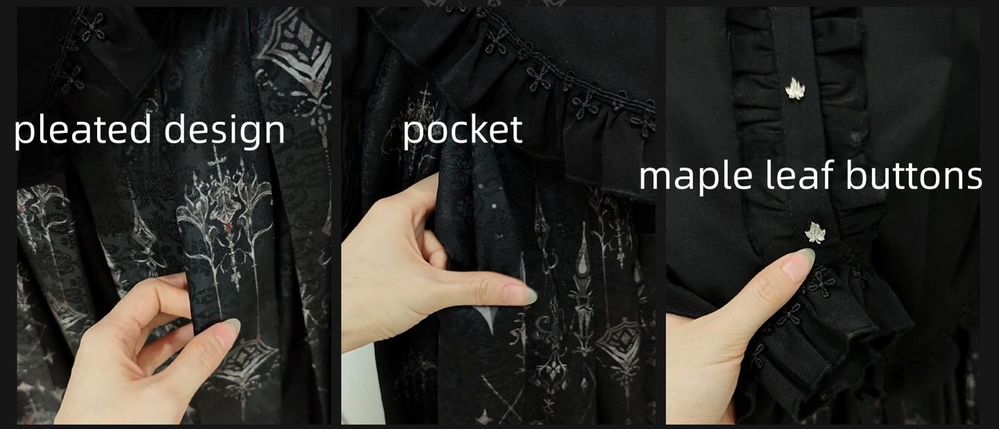 Luoluan Lolita - Fallen Angel - Printed Gothic Lolita Skirt Outfit