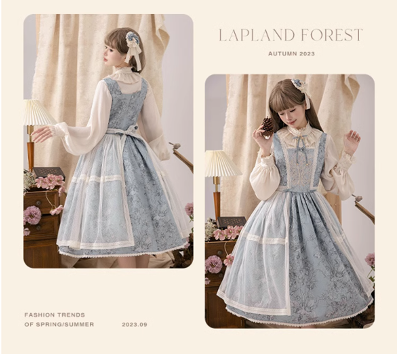 (Buyforme)NyaNya~ Lapland Forest~ Lolita Elegant Vintage Floral JSK OP Dress   