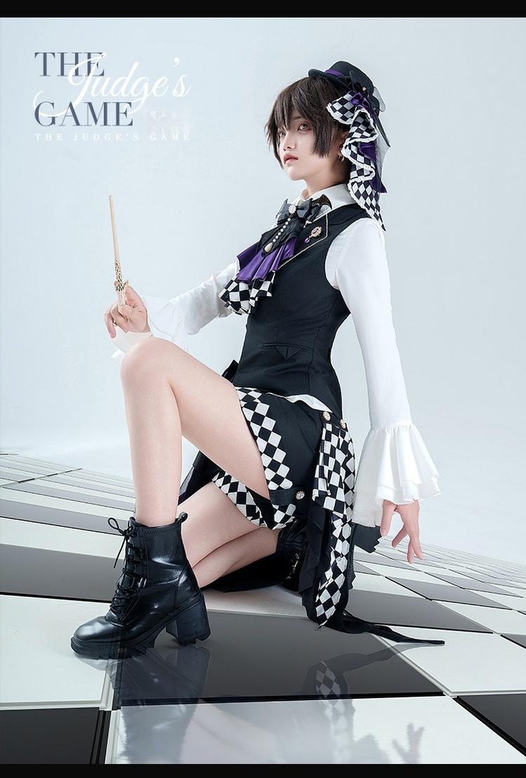 Forest Fluorescent Carps - The Judge's Game - Black Ouji Lolita Shorts Suit Prince Long Sleeved Shirt
