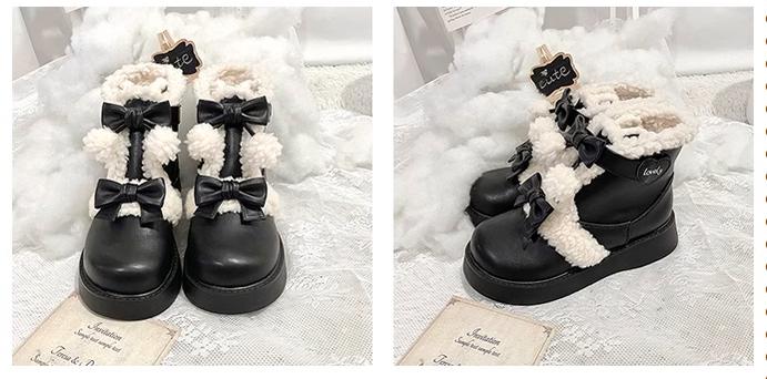 Cute black snow boots online