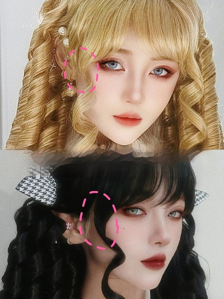 Mabuxi~33CM Sparkling Lolita Wig Roman Curls Gorgeous Court Wig 40478:671738