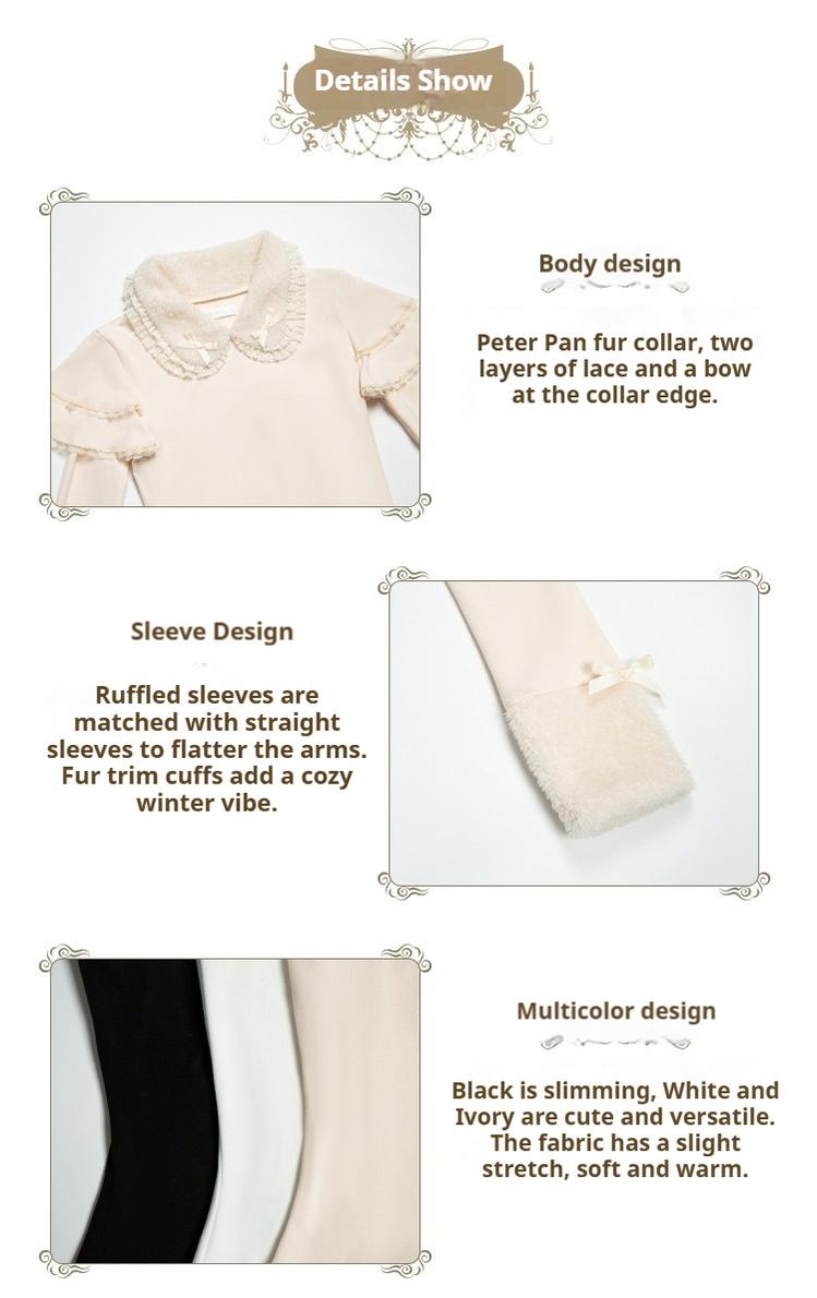 With PUJI - Sweet Lolita Innerwear Autumn and Winter Lolita Sweater
