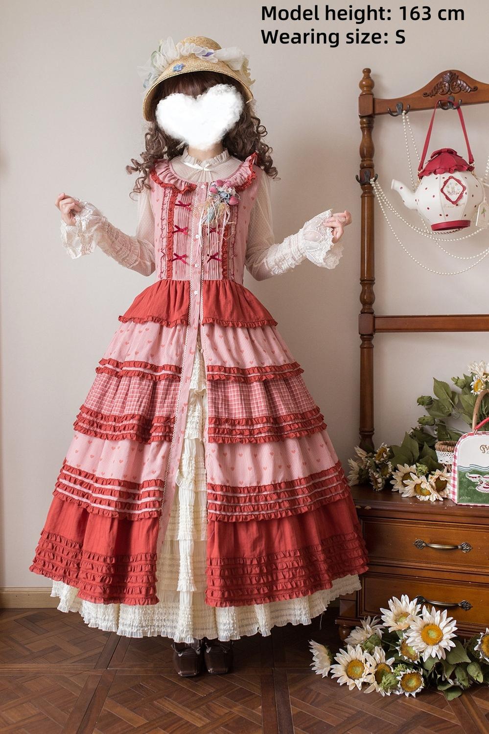 Miss Point~Garden Sunflower~Country Lolita JSK Five-Tiered Open Front Dress 42509:742870