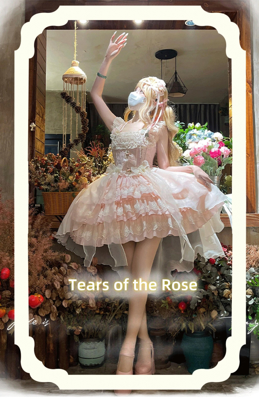 ZhiJinYuan~Tears of the Rose~Sweet Lolita JSK Mini Lolita Ballet Short Dress