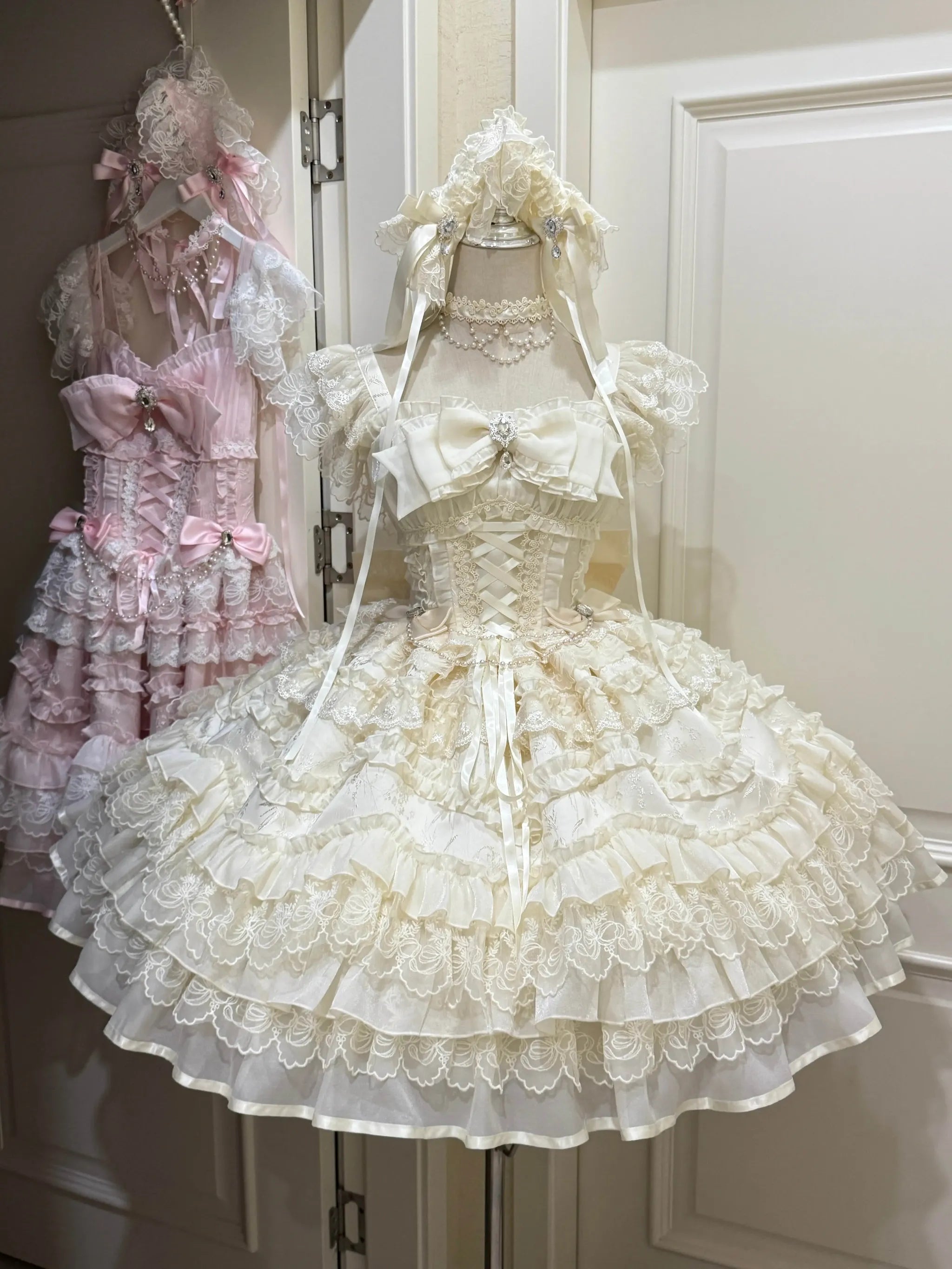 Sugar Girl - Eternal Vow - Weeding Lolita JSK, Detachable Overlay (L M S) 44248:800961