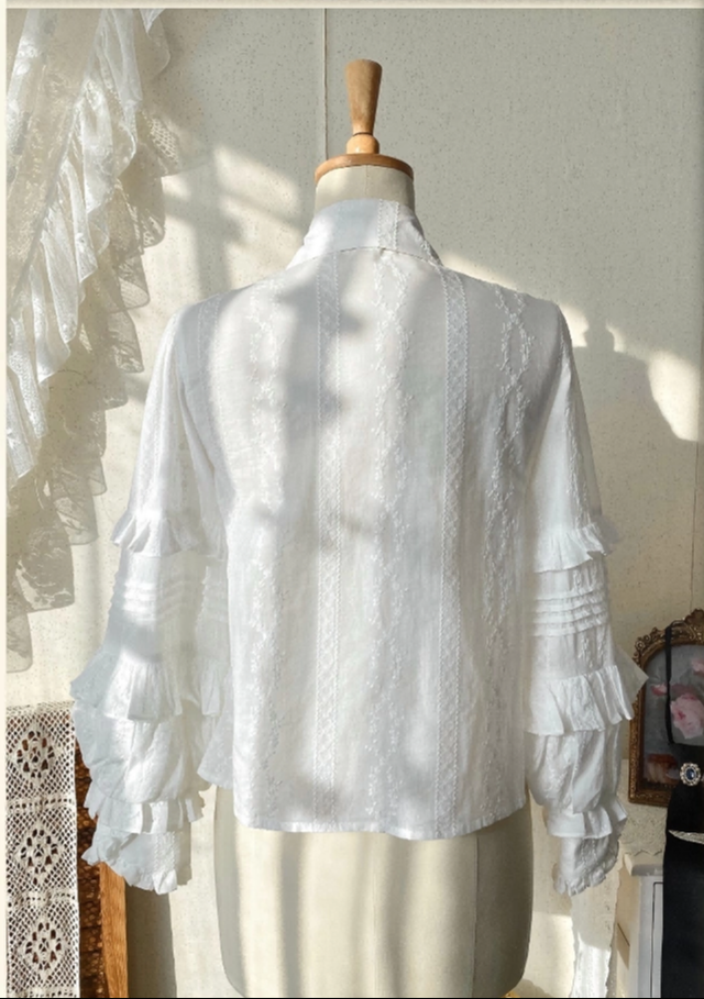 Wand Not for Your Lover - Wool Classic Lolita Bust Supporting JSK, Embroidered Shirt 44597:815833