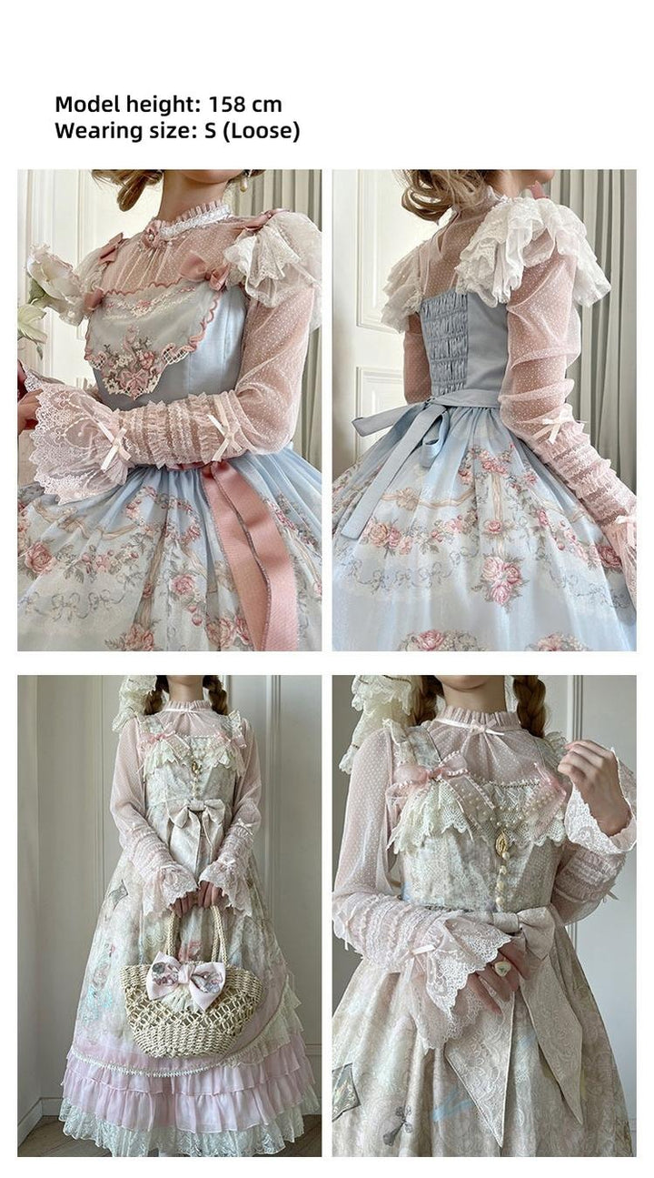 Nuit De Cellophane~Silent Wedding~Elegant Lolita Shirt Dot Mesh Lolita Blouse