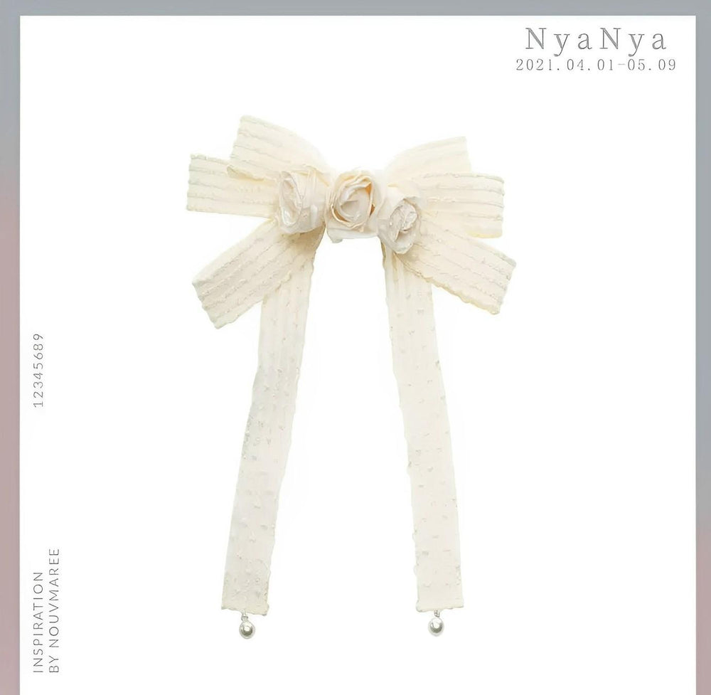 NyaNya~Happy Bluebird~Sweet Lolita Bow Brooch Soild Elegant Gloves   