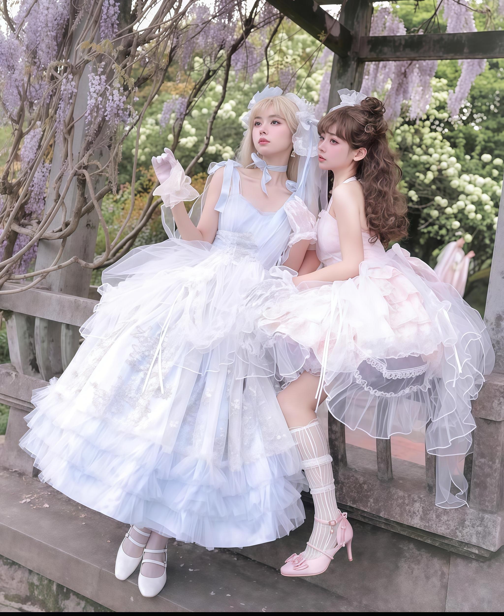 Daydream Whisper - Endless Summer - Bridal Wedding Lolita JSK Open-Back Dress