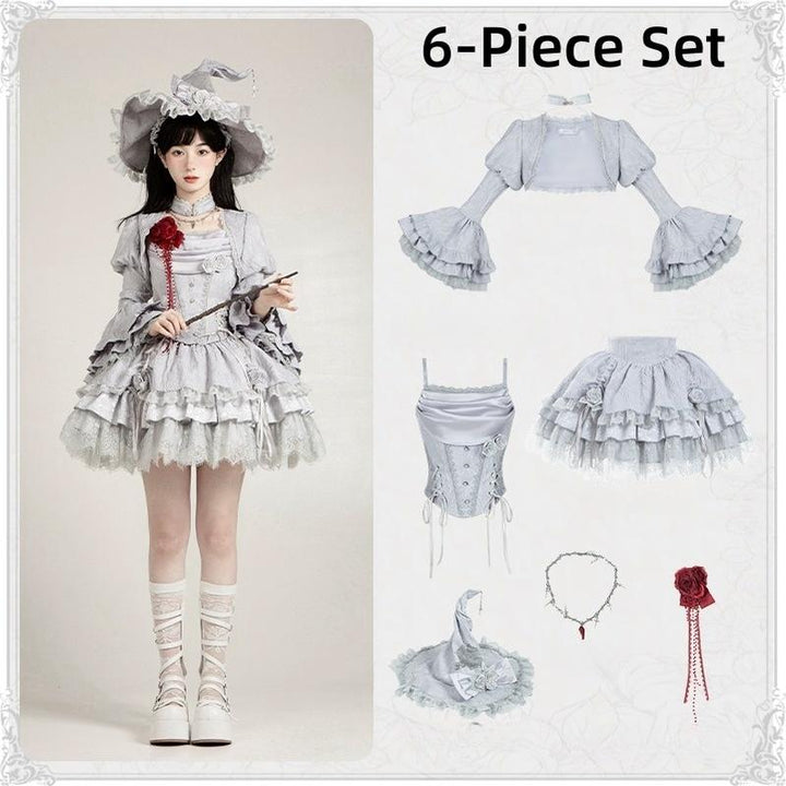 With PUJI~Letter and Poetry · Twilight~Gothic Witch Lolita SK Suit Bodice Mermaid Dress and Jeans (L M S XL) 41706:711662