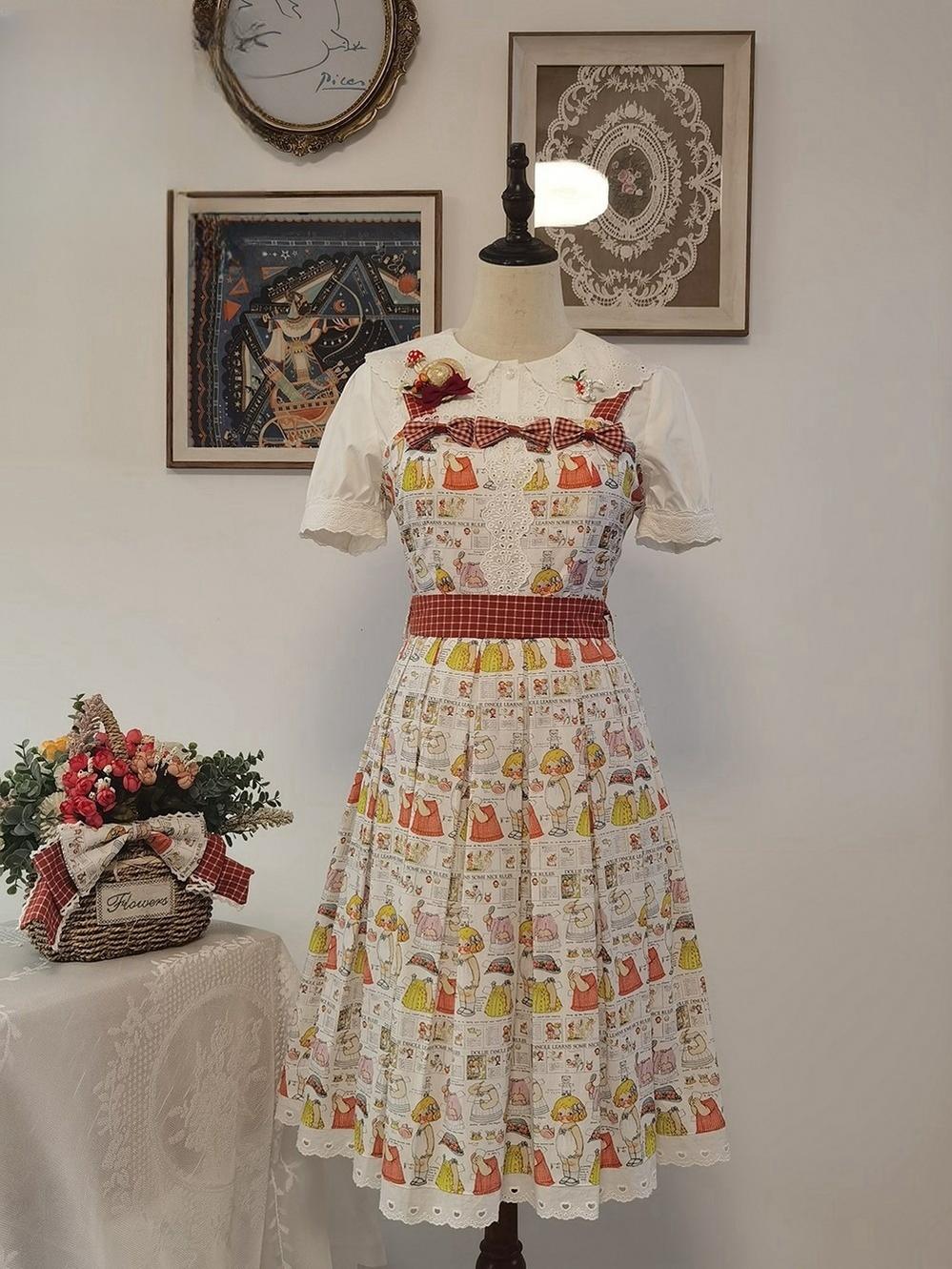 Miss Cube~Dress Up Dolls~Summer Kawaii Lolita JSK Dress Customized Size (2XL L M S XL XS) 42134:727974