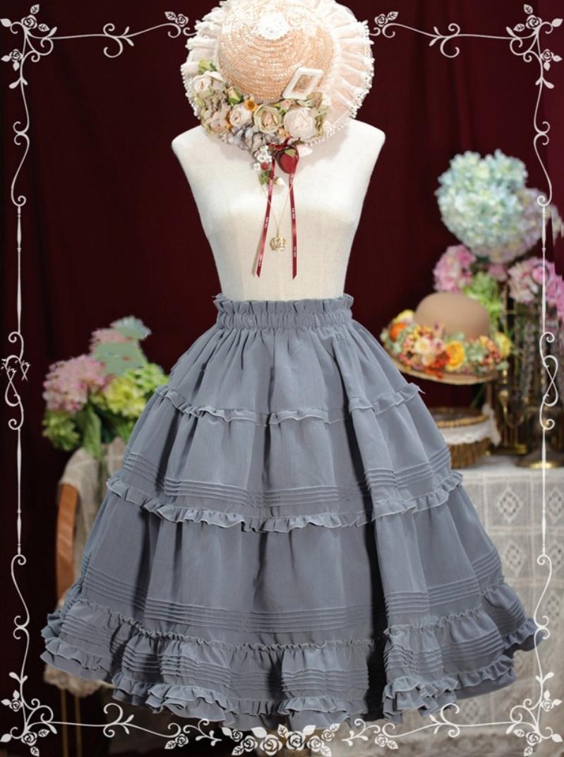 Tiny Garden~Old Love Songs~Lolita Elegant Vintage SK and Waistcoat S-SK only medium grey 