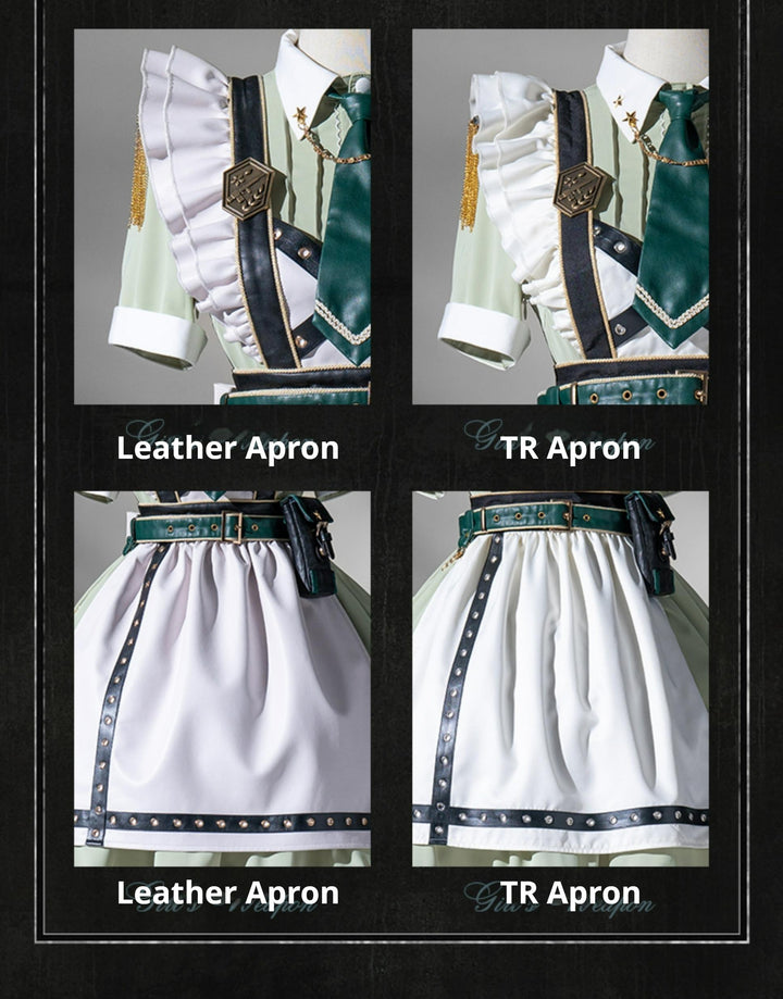 Forest Fluorescent Carps~Girl's Weapon~Military-Inspired Maid Lolita OP Suit 42940:758538
