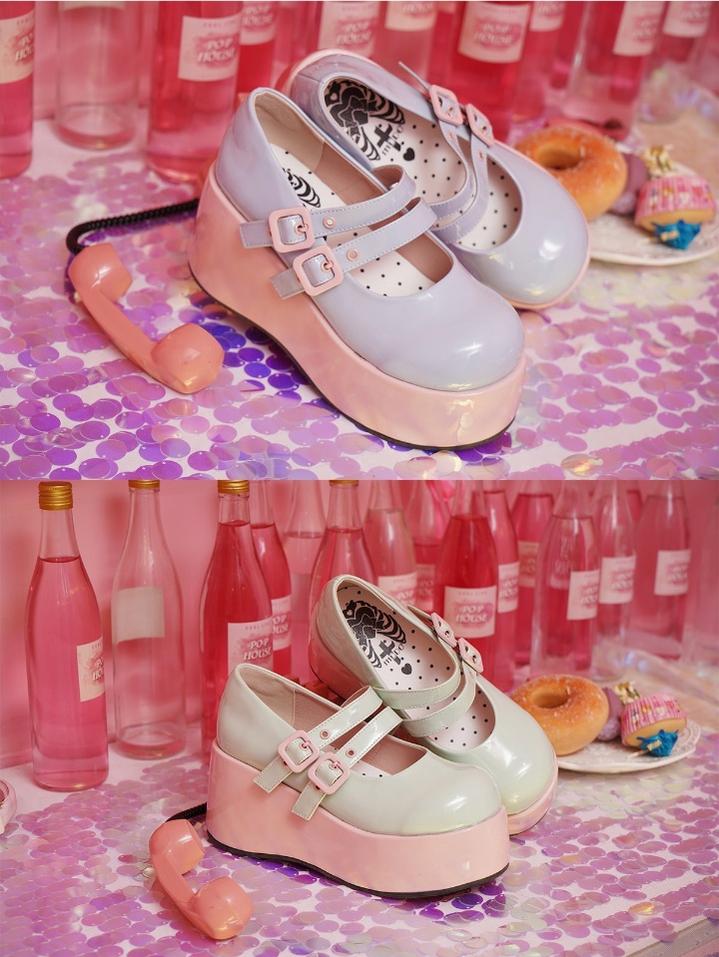 MODO~Sweet Lolita Platform Shoes Multiple Colors Elevated Shoes