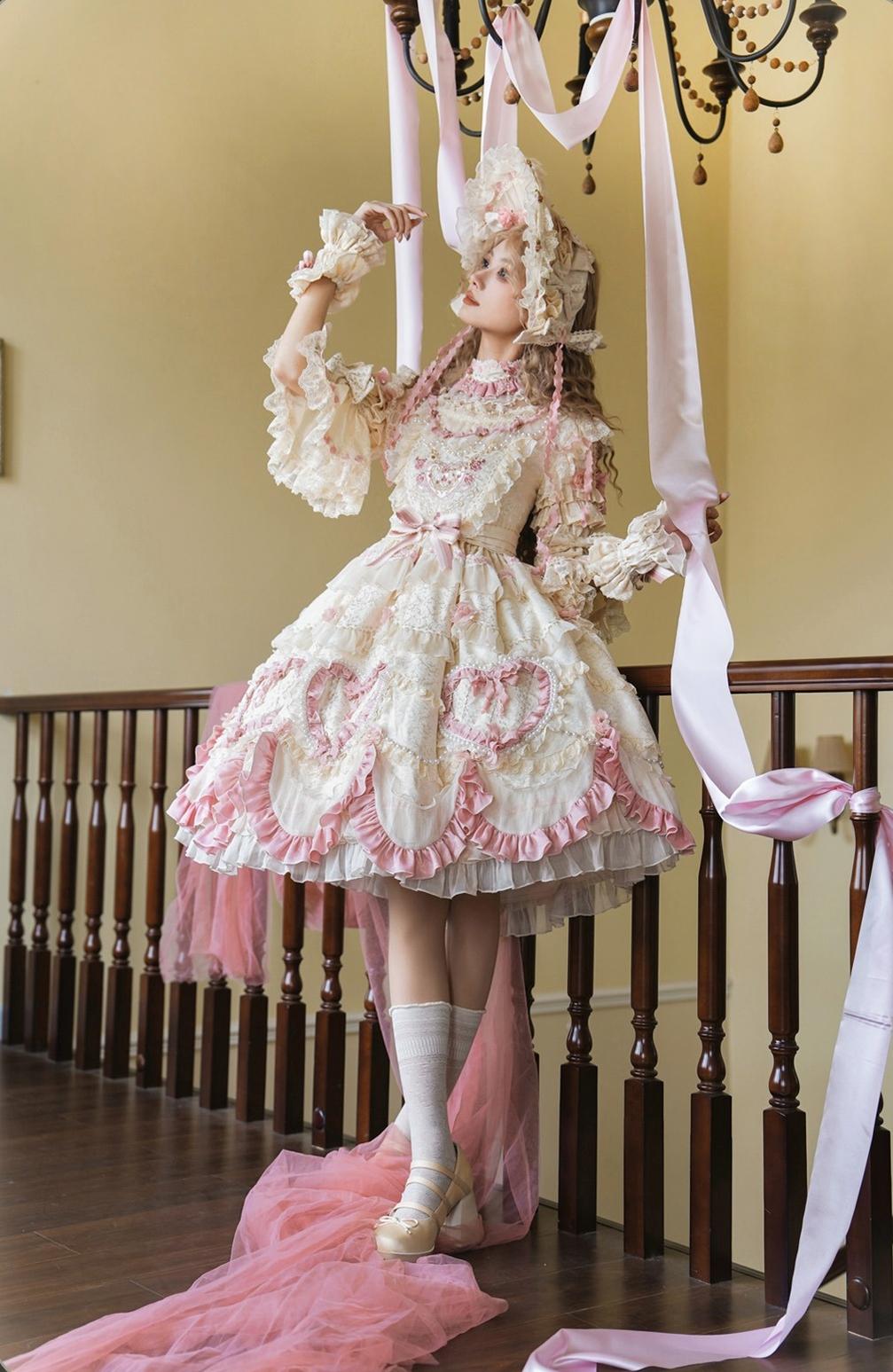 Bramble Rose - Antique Cake - Vintage Lolita OP Princess Dress Gorgeous Lolita Outfit 41536:701612