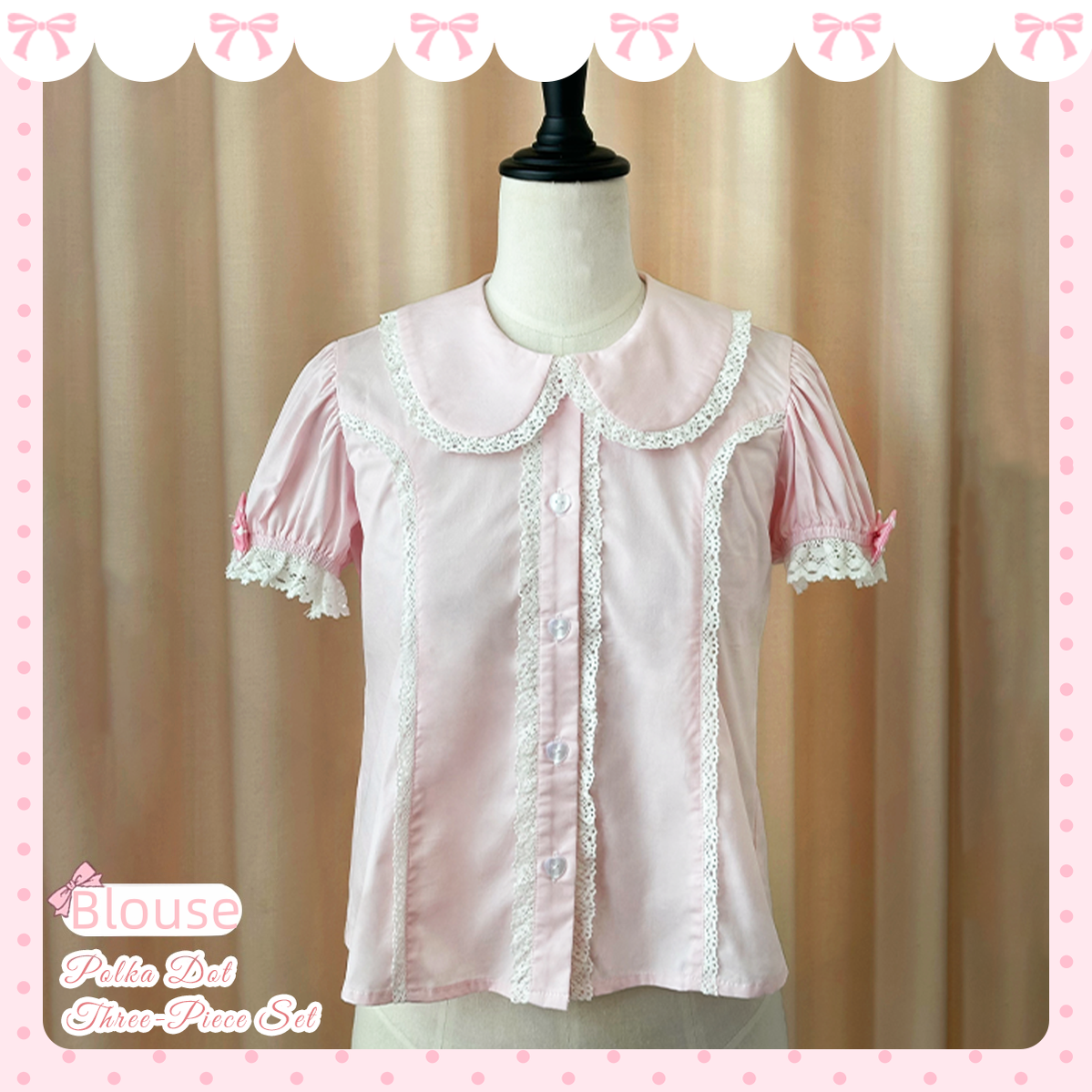 Cotton Sweet Lolita Polka Dot JSK & Salopette Dress (L M S XL) 45589:853489