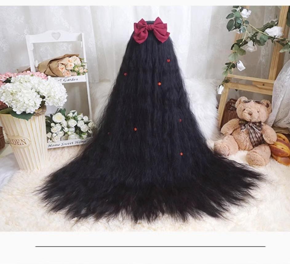 Imperial Tea~Natural Black Lolita 120CM Super Long Wig   