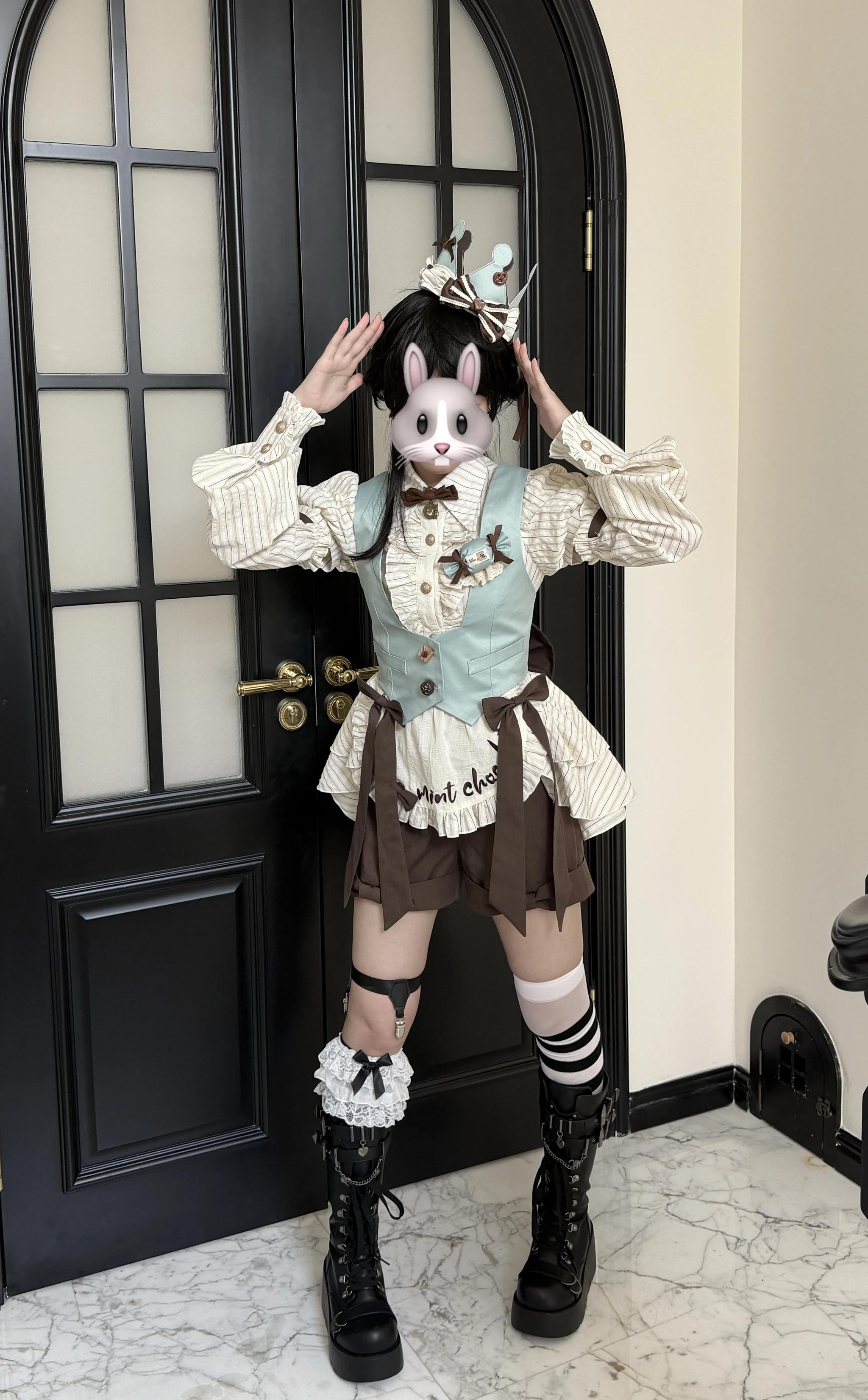 Dream Volley - Mint Chocolate Ouji Lolita Shorts or Skirt Set 45783:862334