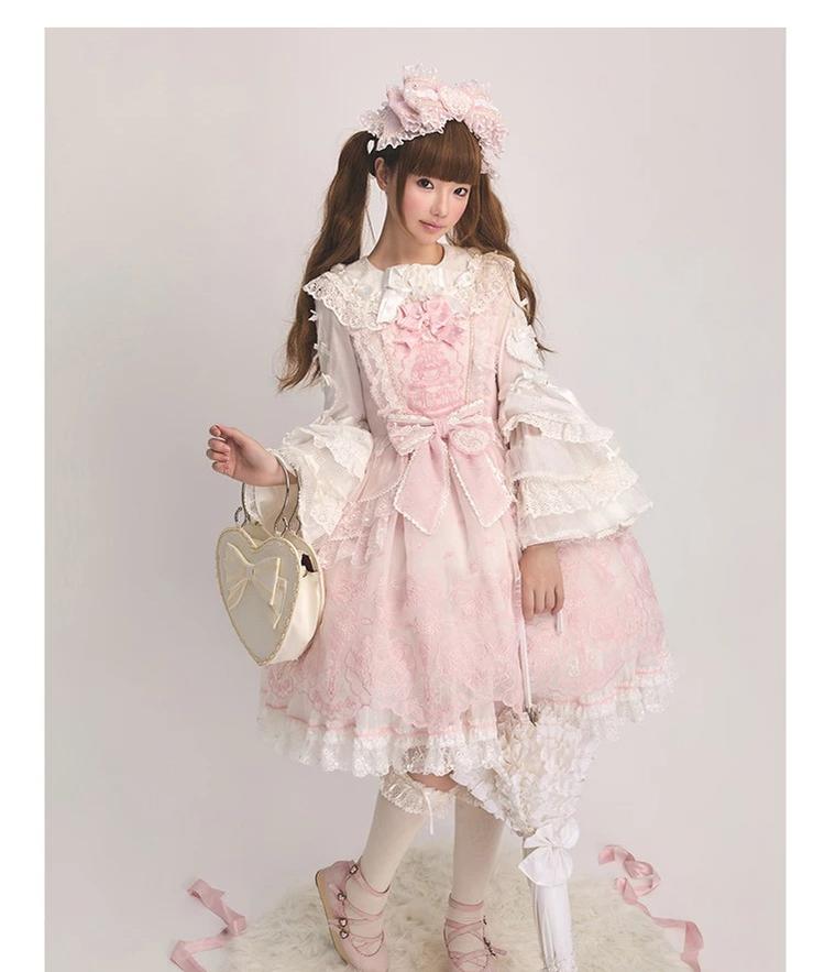 Strawberry Momo Party - Sweet Lolita OP and JSK, Strawberry Print and Cake Embroidery 45548:853181