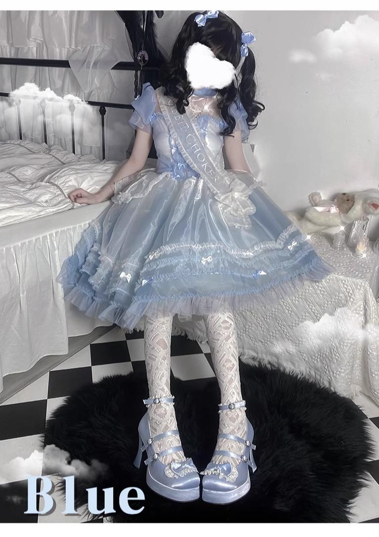 Pure Tea For Dream~Maiden Fairy Tale~Sweet Lolita Lace Shoes Thick Heel Platform Shoes