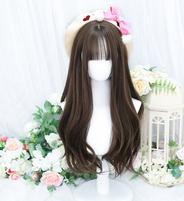 Dalao Home~Gentle Daily Lolita Long Curly Wig t44 cold brown  