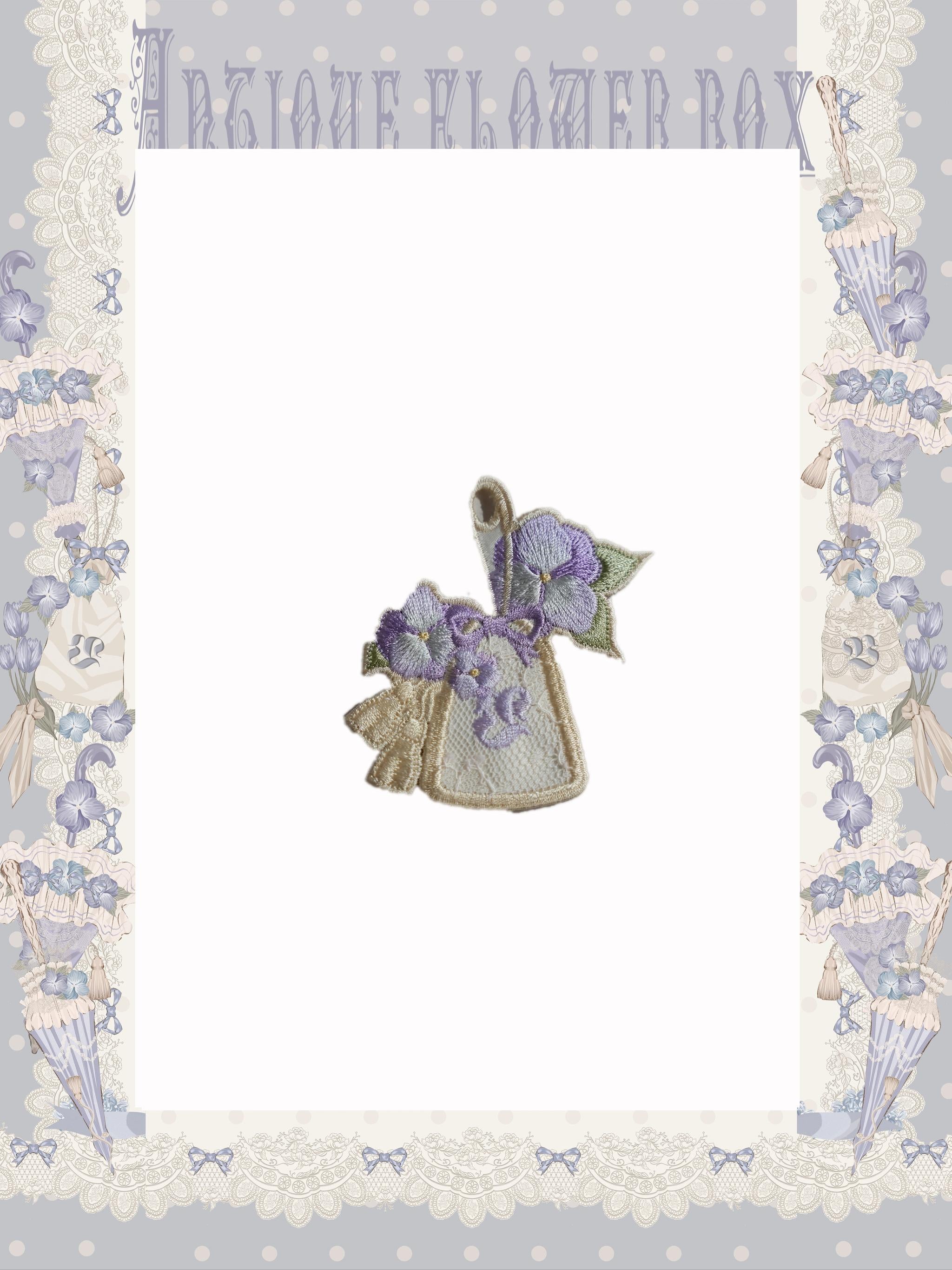 NanShengGe - Purple Memoirs - Floral Themed Classic Lolita Accessory Brooch 2 One Size