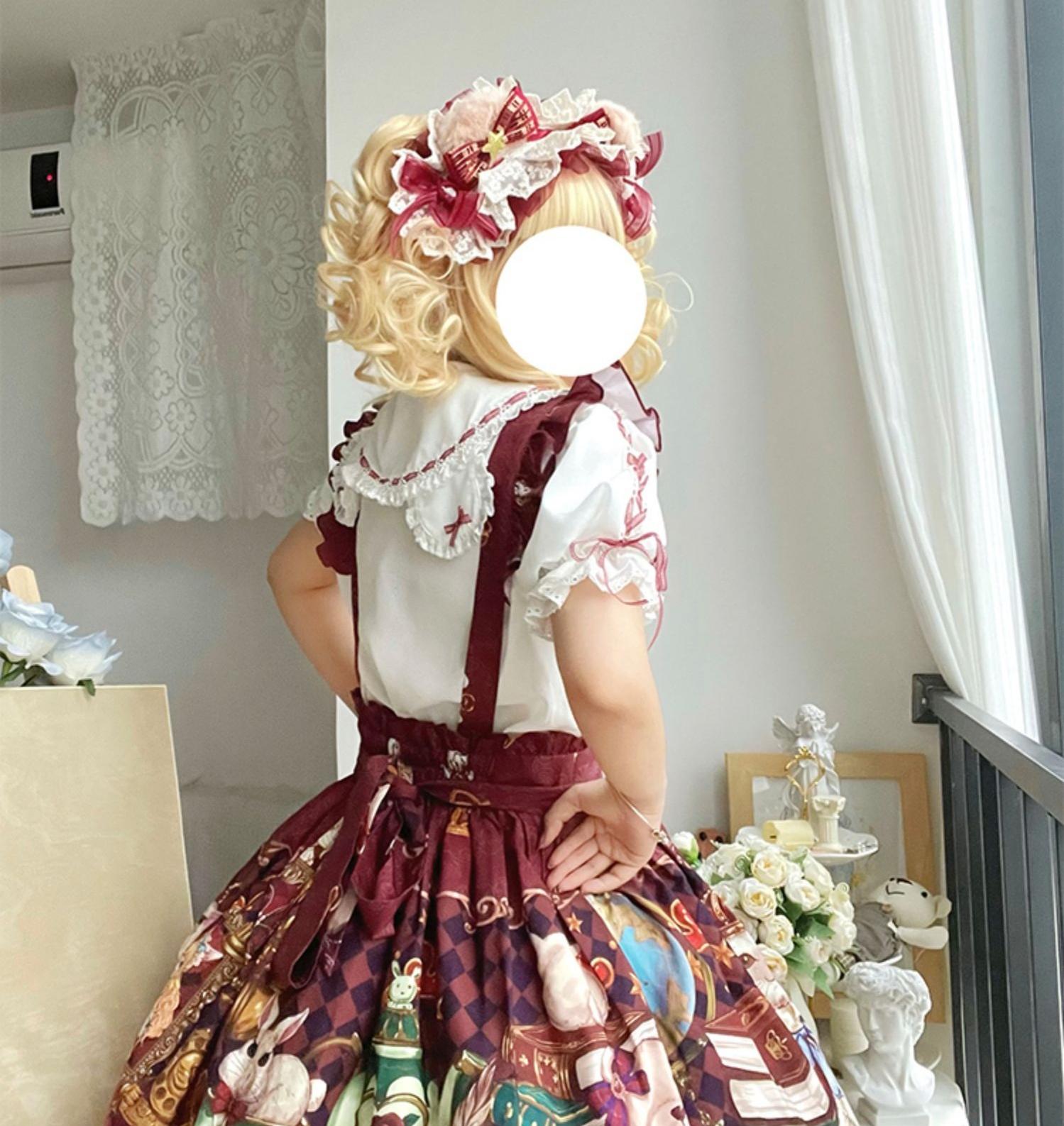 (BFM)Ocelot~Crown Bear~Kawaii Lolita SK Daily Chiffon Skirt 33388:415754