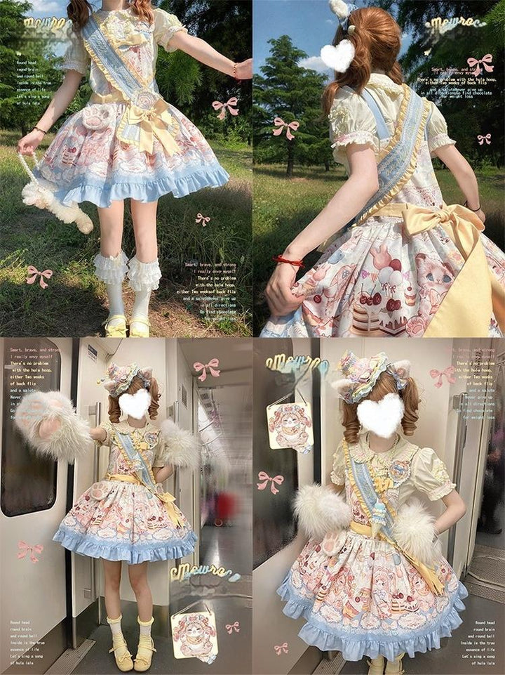 Mewroco~Sweet Lolita Salopette Daily Cute Lolita Dress   