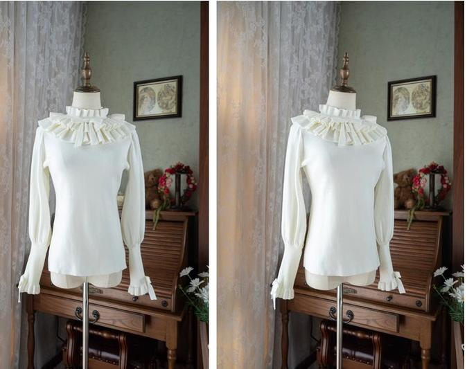 Miaoplus~Sweet Lolita Knit Sweater Long Sleeve Winter Lolita Top 40256:654296