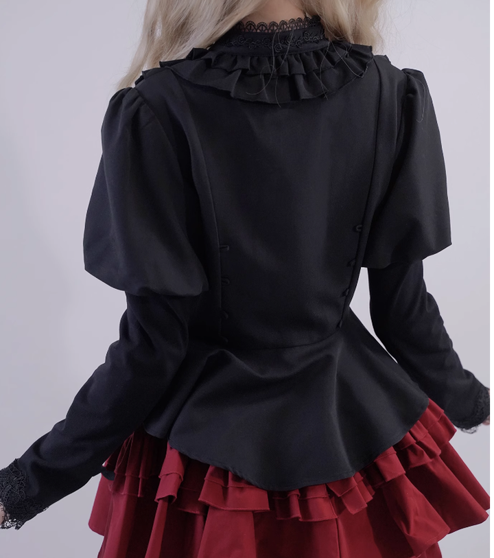 Little Dipper~Temple of God~Elegant Lolita Stand Collar Blouse   