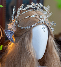 Hexagram~A Fairy Tale~Elegant Lolita Bridal Hair Accessories tuinga+forehead chain  