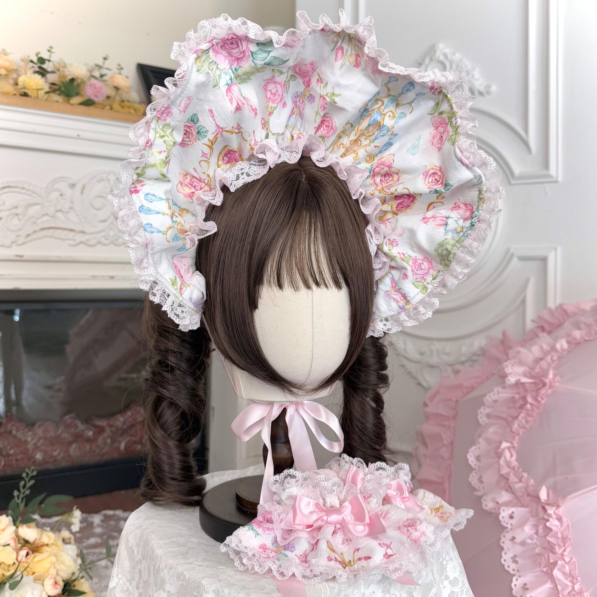 Spring 2025 - Old School Lolita Floral Print JSK Dress, Doll-Like OP (L M S XL) 45247:842805