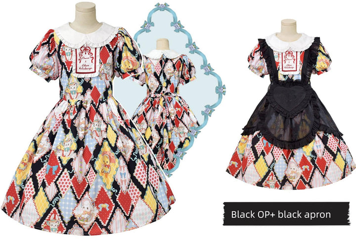 Southern Cross~Showa Kaleidoscope~Sweet Lolita OP SK and JSK with Rabbit Print 42127:727929