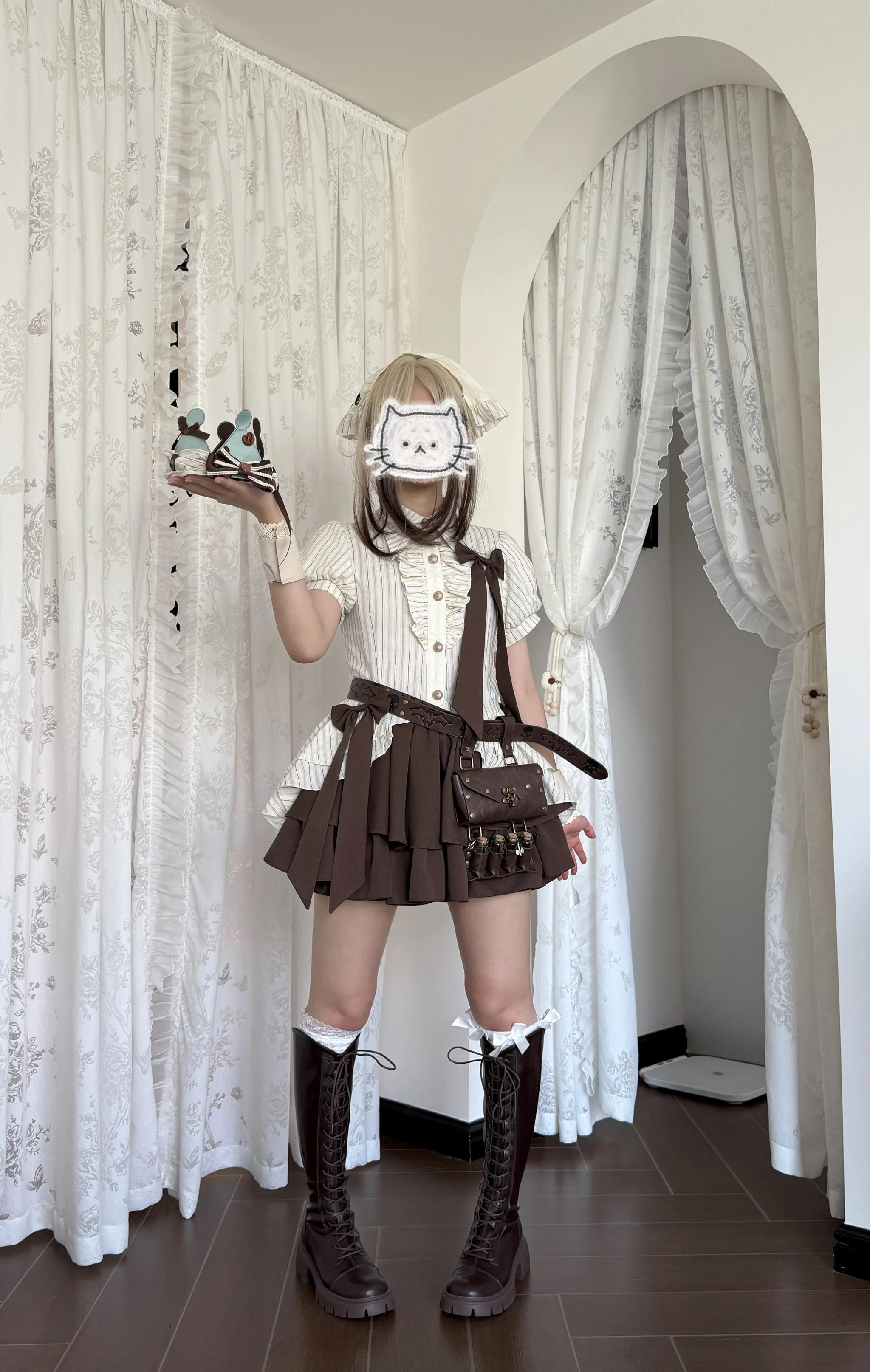 Dream Volley - Mint Chocolate Ouji Lolita Shorts or Skirt Set 45783:862339