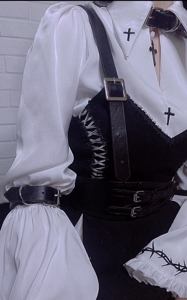 Caged Bird Hotel - Stockholm Lover - Black Gothic Lolita Corset Choker Armbands