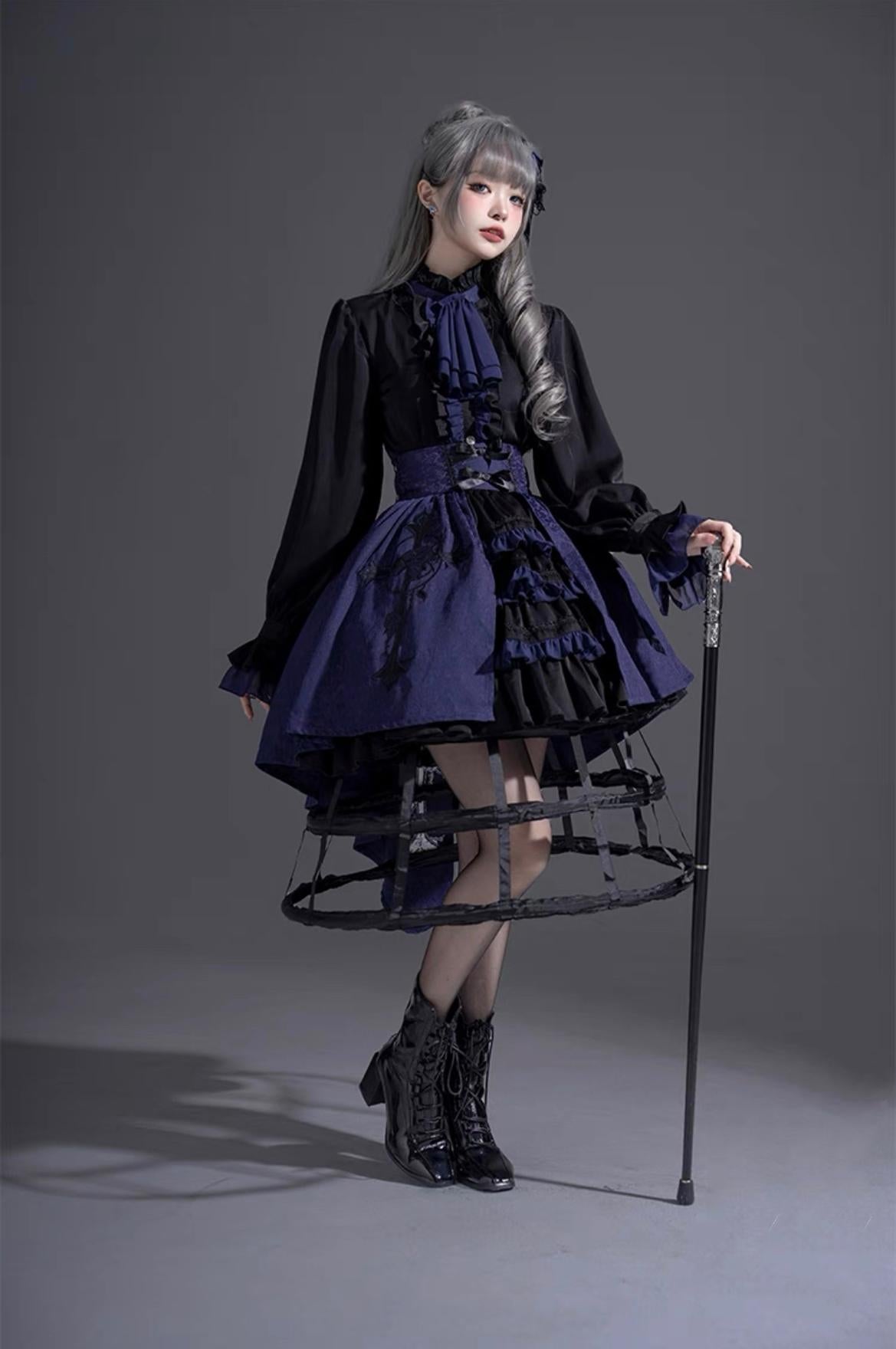 (BFM)CastleToo~Evil Twins~Ouji Lolita Dress Lolita Vest Shirt Shorts Skirt Set