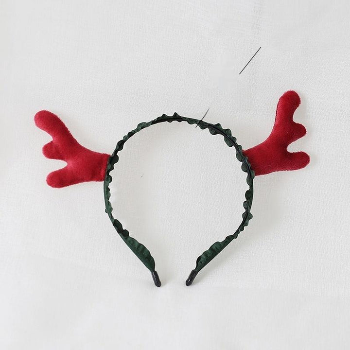 Xiaogui~Christmas Sweet Red Lolita KC Cute Elk Antlers Headwear Simple Red Antler KC  