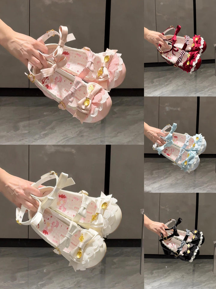 Beauty Bunny - Mousse Roll - Sweet Lolita Heel Shoes, Round Toe 43422:776314