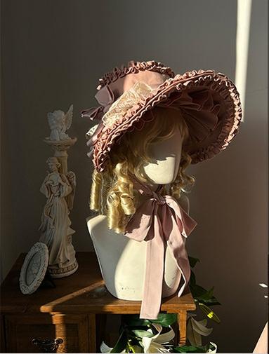 Moon gazing Lily - Classic Lolita Faux Lily Accessories BNT Pink