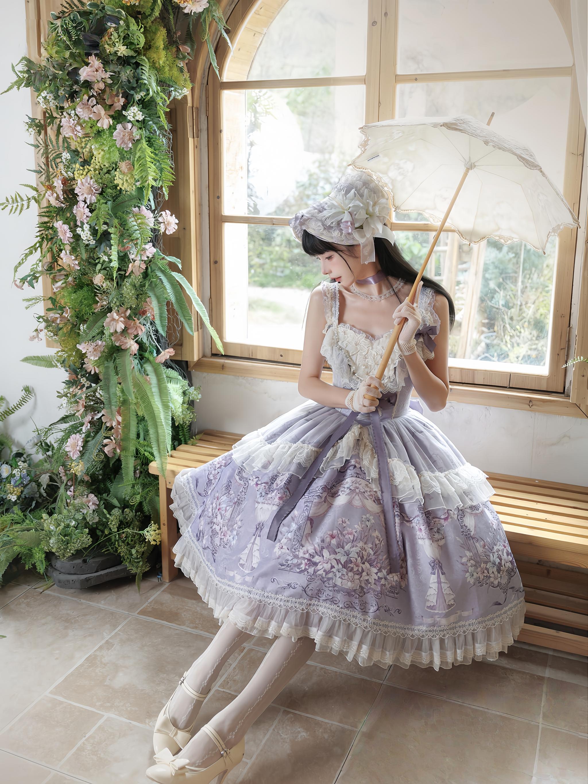 Lily Maiden - Classic Lolita JSK Dress, Lily Embroidery