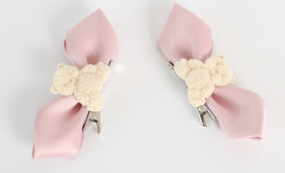 Xiaogui - Macarons Bear - Kawaii Lolita Bow Headbands and Hair Clips No.3 a pair of sharp horn fish mouth clips