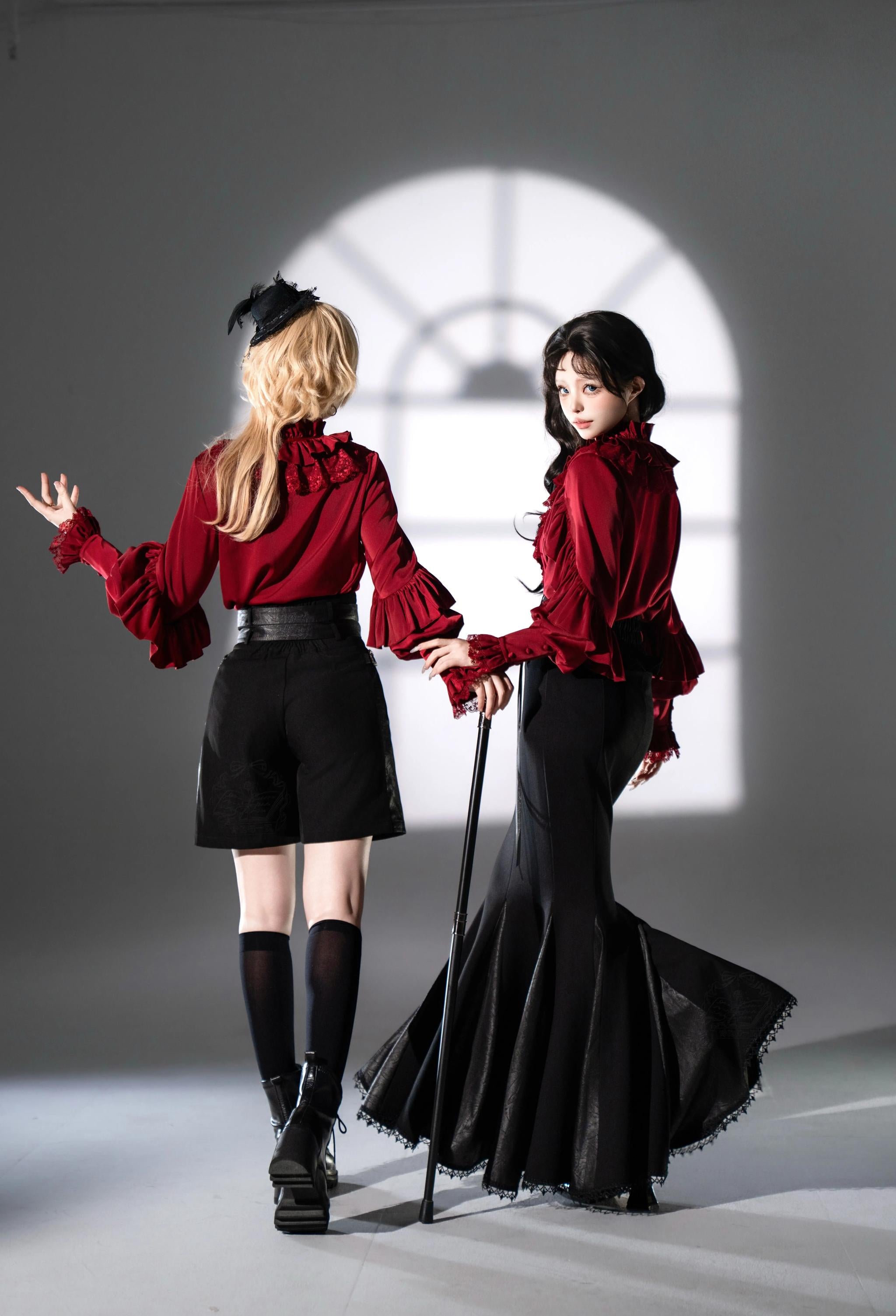Night & Day Sonata SP - Ouji Lolita Satin Blouse Set, Shorts & Mermaid SK