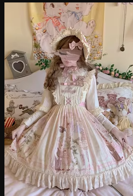 3 Puppets~Rabbit Kingdom~Sweet Lolita JSK and OP Suit   