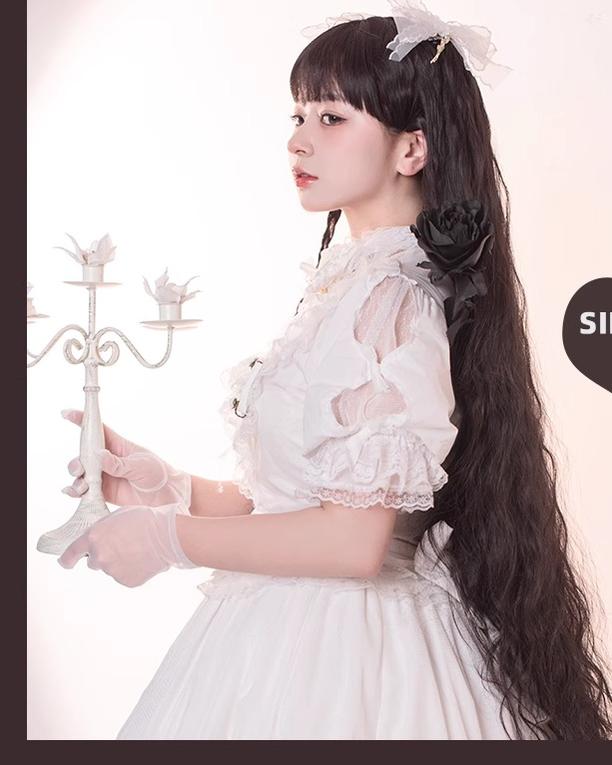 Sinwavy~Waltz~Elegant Lolita Long Curly Wig Multicolors