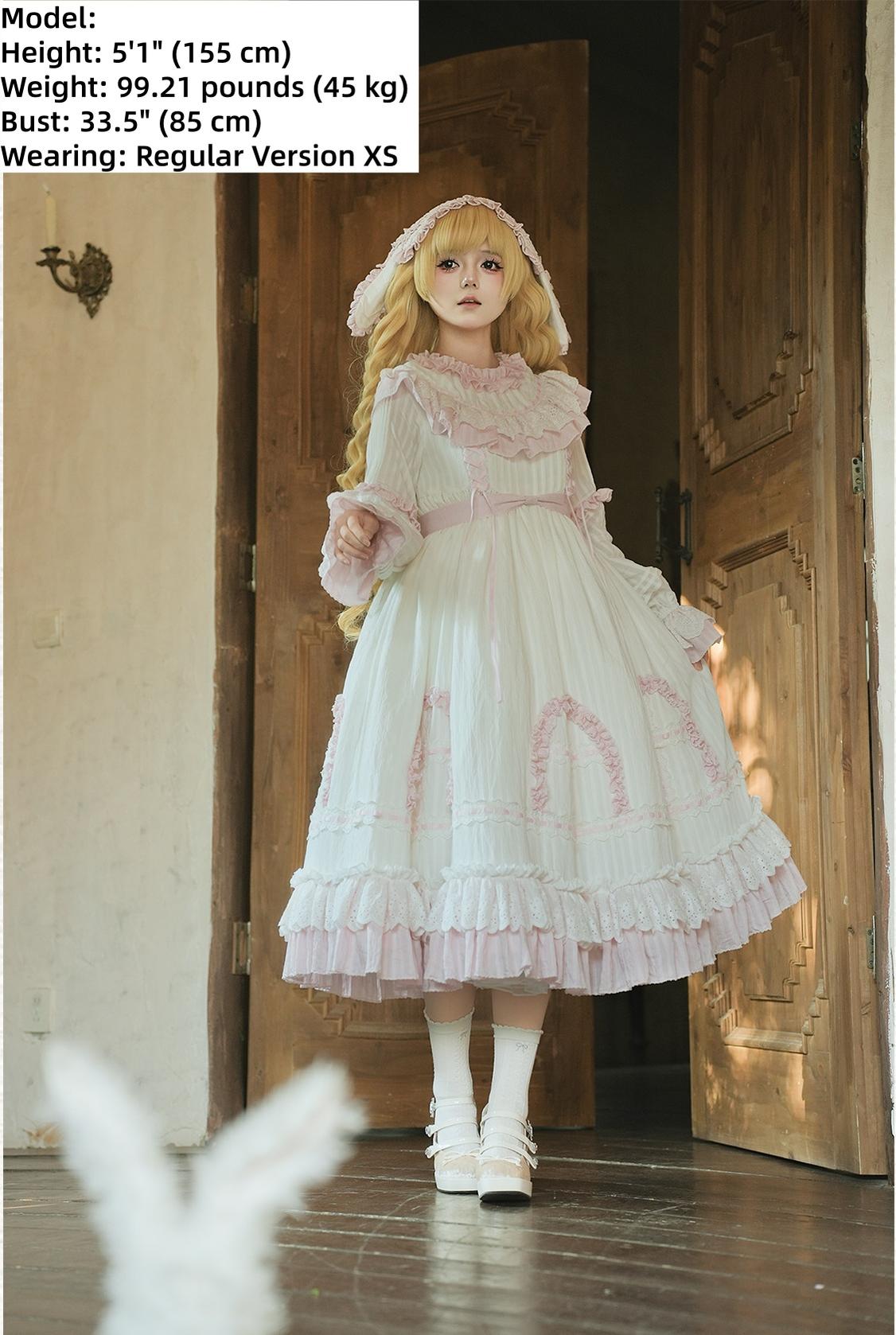 Lilian - Classic Lolita Doll-like Dress, Bunny Ear Hairband 44881:825410