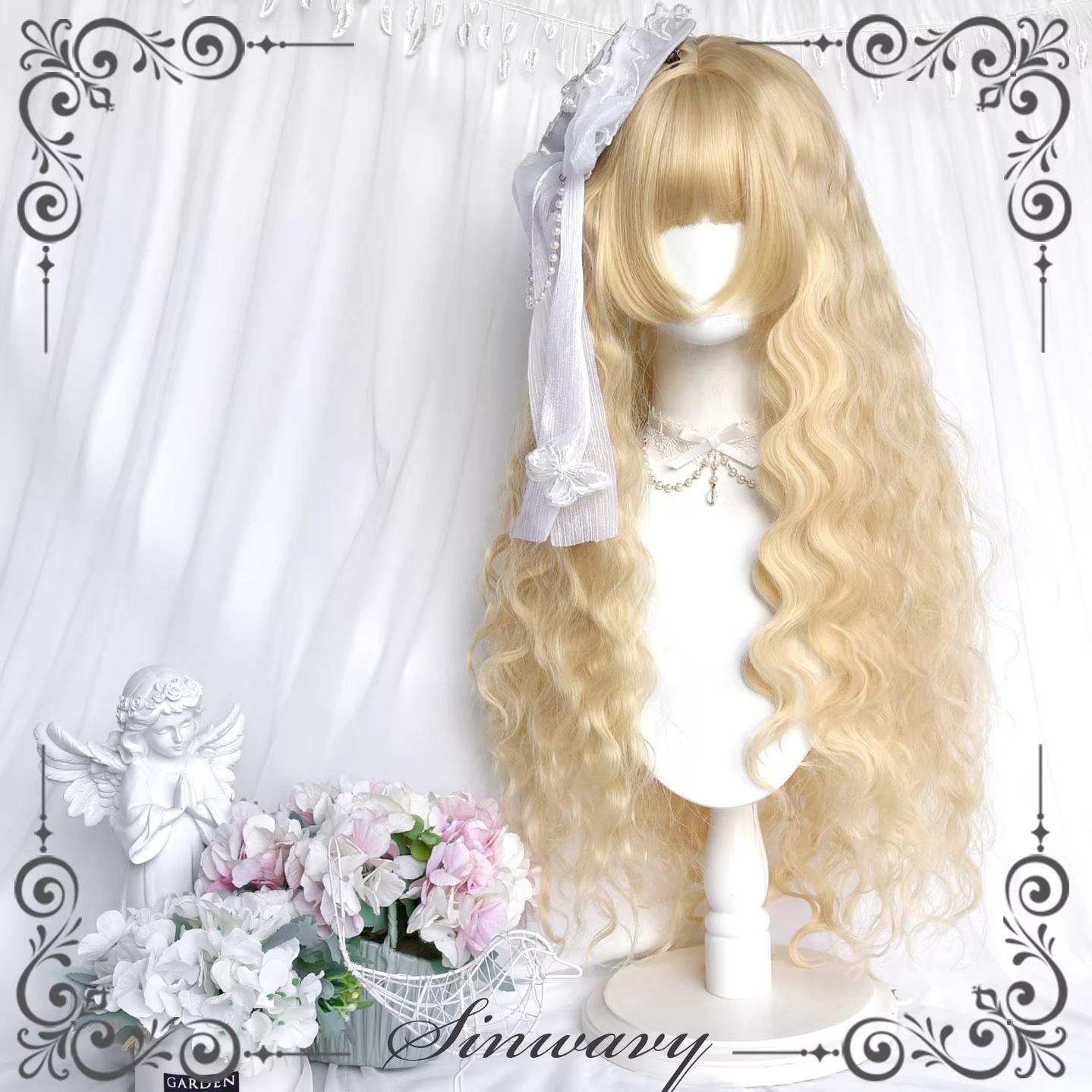 Doll-like Lolita Long Curly Wig, Comic Sideburns