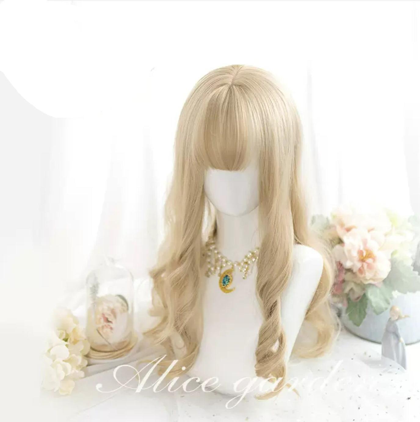 Alicegarden~Kawaii Casual Lolita Blonde Curly Wig long curly wig  